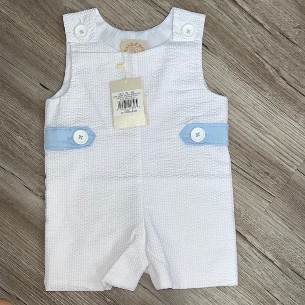 The Beaufort Bonnet Company seersucker Jon Jon size 6/12 months